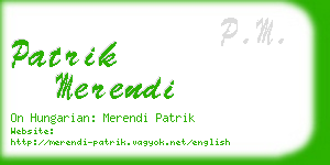 patrik merendi business card